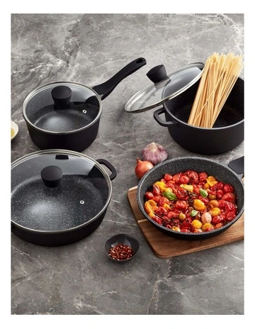 Classic Non-Stick Cookset 4 Piece in Black