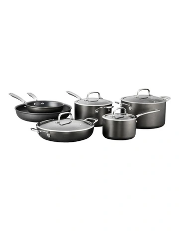 ONE Hard Anodised 6 Piece Cookset in Black