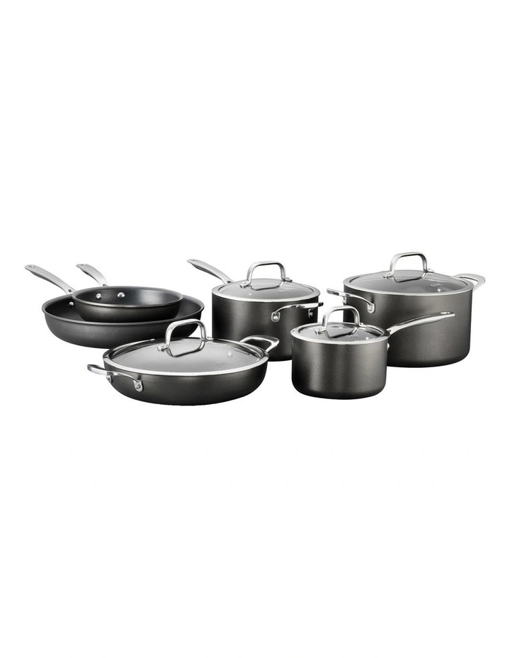 ONE Hard Anodised 6 Piece Cookset in Black image 1