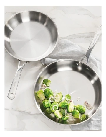 Stainless Steel Twin Pack 24cm & 28cm Frypan