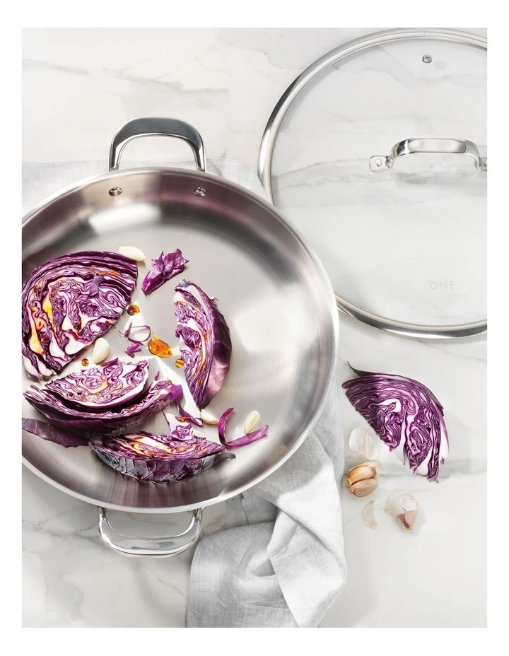 Stainless Steel Sautepan with Lid & 2 Side Handles 32cm/4.7L image 2