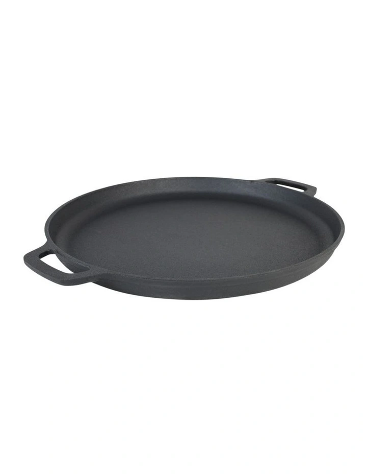 Pre Seasoned 35cm Pizza Pan Black image 1