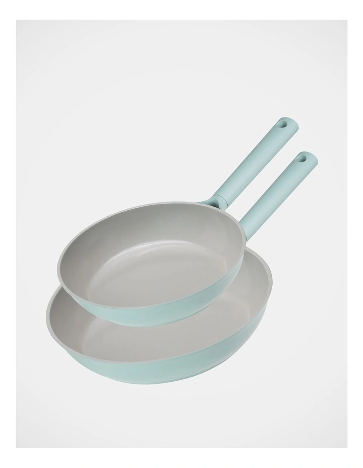 Ceramic 2pce Frypan Pack 24cm & 28cm - Mint image 1