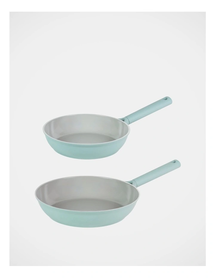 Ceramic 2pce Frypan Pack 24cm & 28cm - Mint image 2