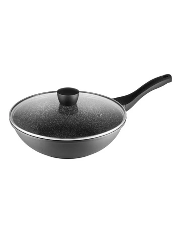 Classic Non-Stick Wok with Lid 28cm in Black