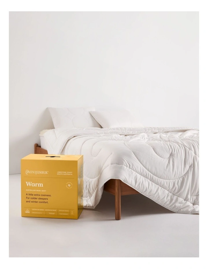 Warm Australian Wool Quilt in White image 5