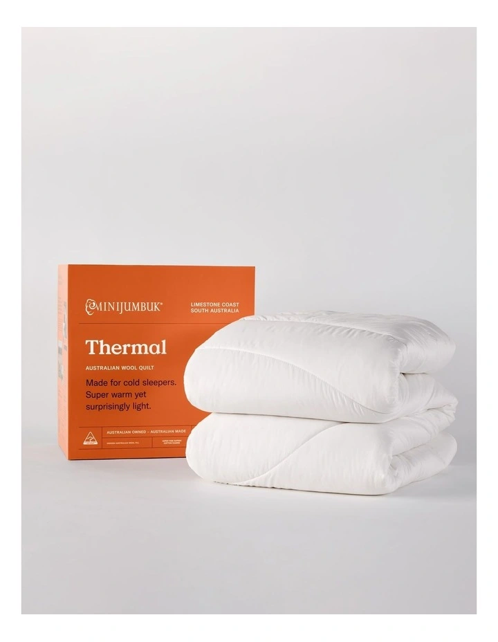 Thermal Australian Wool Quilt in White image 1