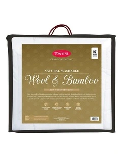 Wool And Bamboo Clip Together Quilt in White