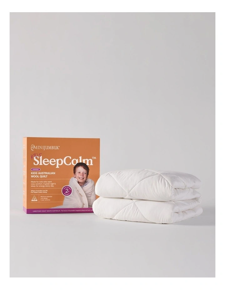 Sleep Calm Everyday Wool Quilt in White image 1