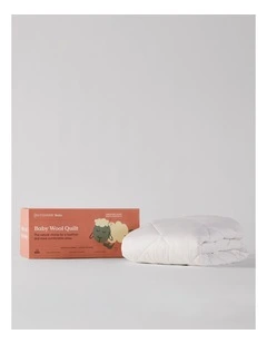 Baby Wool Quilt Cot in White