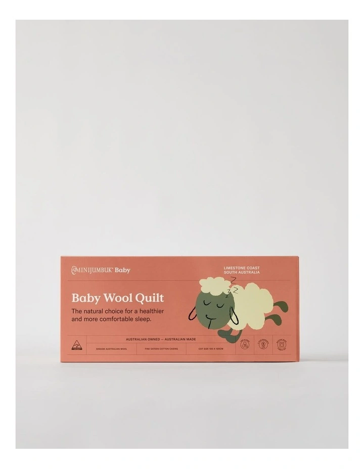 Baby Wool Quilt Cot in White image 5