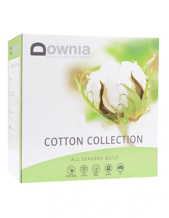 Cotton Collection All Seasons Quilt in White image 2