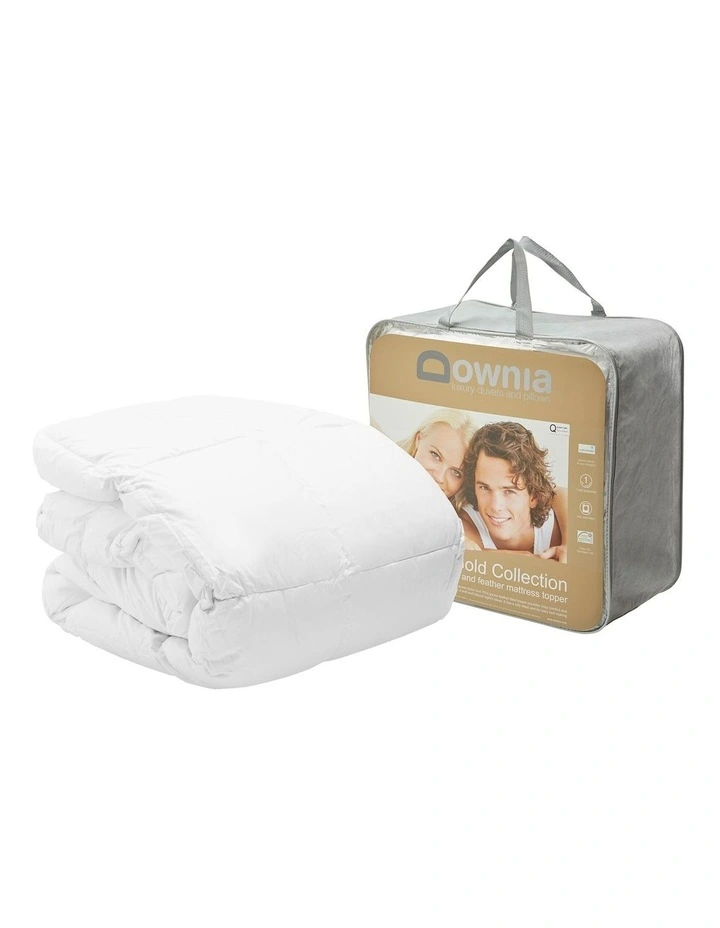 Gold Collection Goose Down Mattress Topper in White image 2