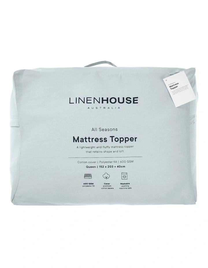 All Seasons Mattress Topper in White image 1