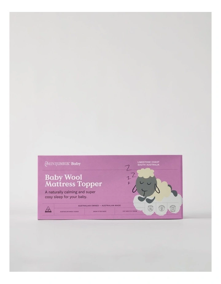 Baby Wool Mattress Topper Cot in White image 5