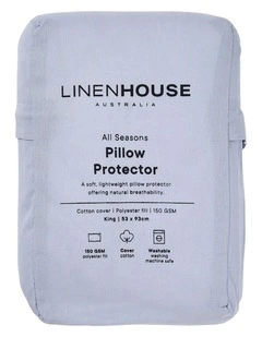 All Seasons King Pillow Protector in White