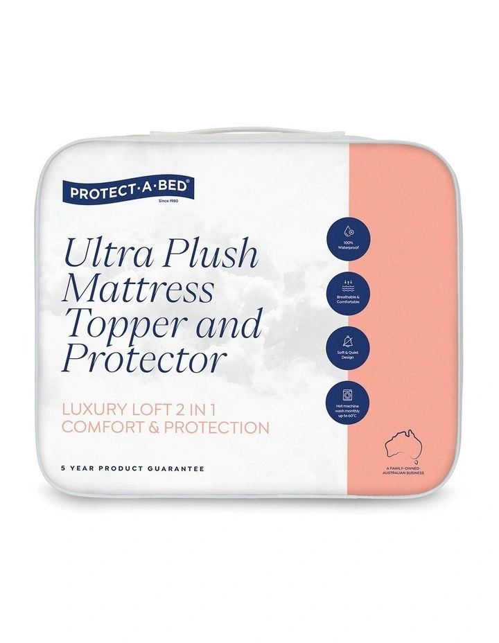 Ultra Plush Waterproof Mattress Topper And Protector in White image 1