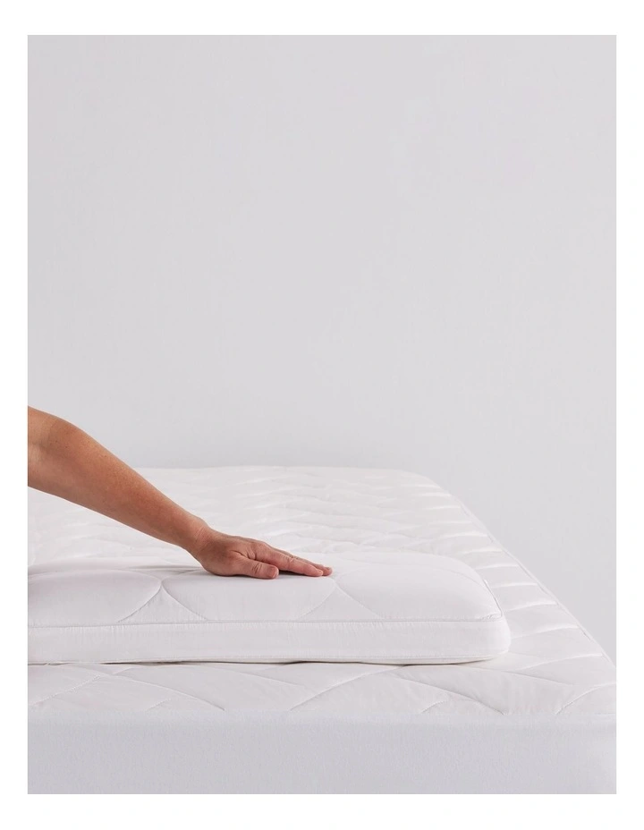 MiniJunior Kids MemorySupport Memory Foam Pillow with Quilted Wool Cotton Cover image 2