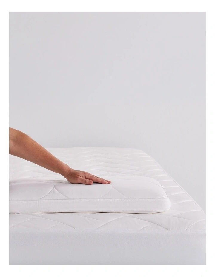 MiniJunior Kids MemorySupport Memory Foam Pillow with Quilted Wool Cotton Cover image 2