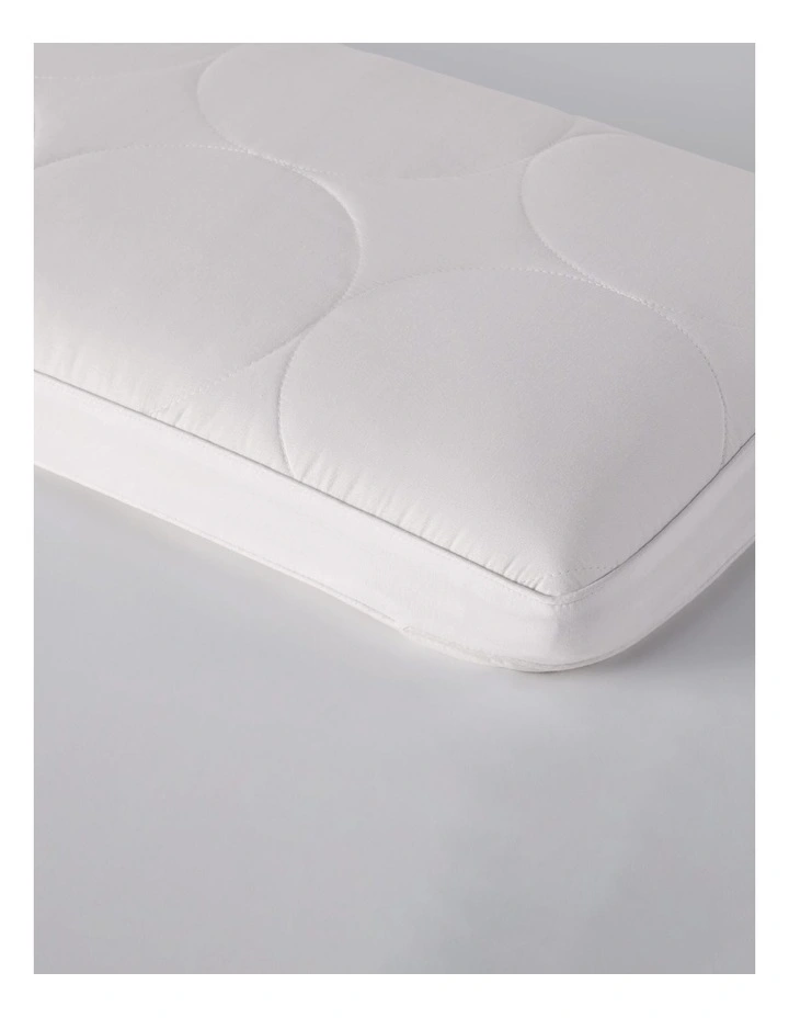MiniJunior Kids MemorySupport Memory Foam Pillow with Quilted Wool Cotton Cover image 4