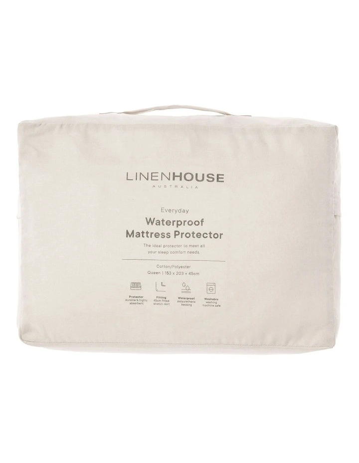 Everyday Waterproof Mattress Protector in White image 1