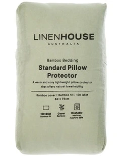 Bamboo Pillow Protector in White