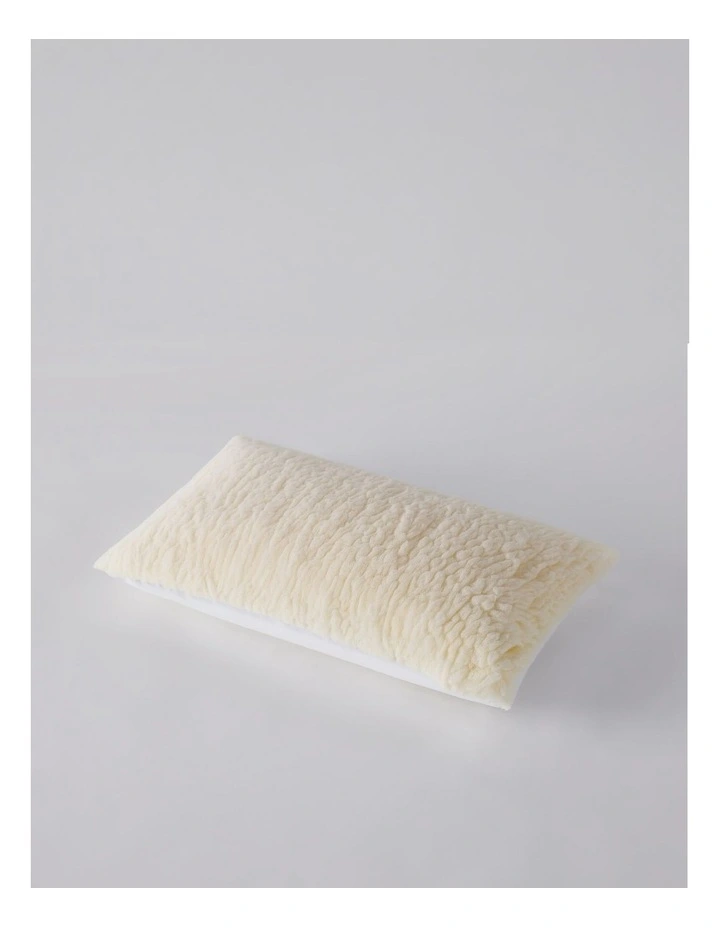 Pillow Soft Wool Fleece Pillow Protector in White image 3