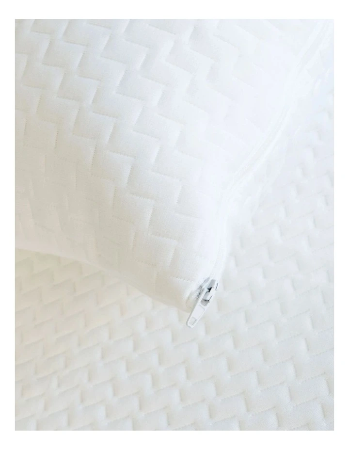 Bamboo Waterproof Pillow Protector in White image 5