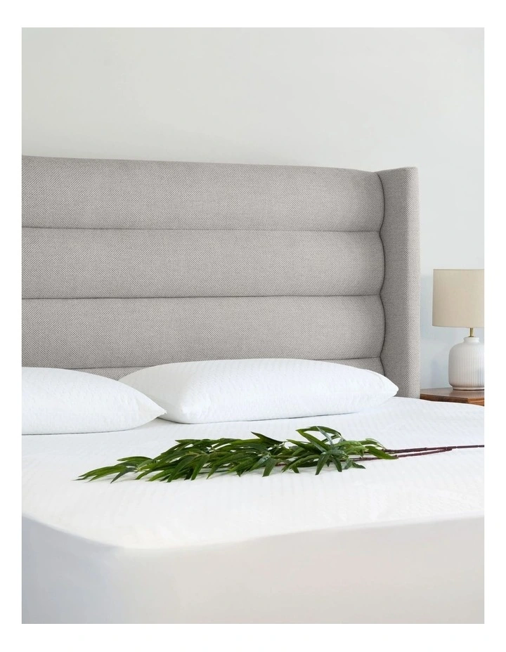 Bamboo Waterproof Pillow Protector Twin Pack in White image 4