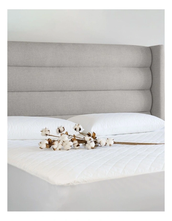 Cotton Rich Quilted Waterproof King Pillow Protector in White image 4