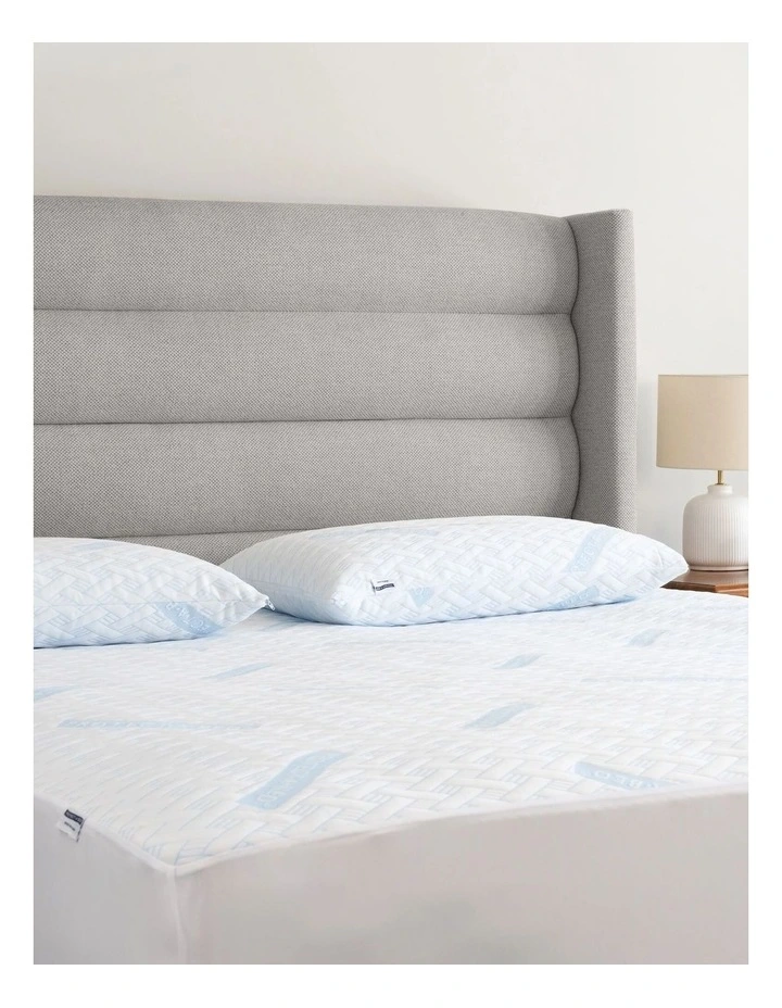 Cooling Waterproof Pillow Protector in White image 4