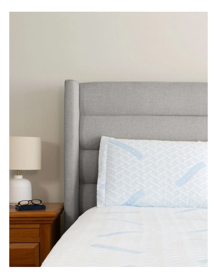 Cooling Waterproof Pillow Protector Twin in White image 2