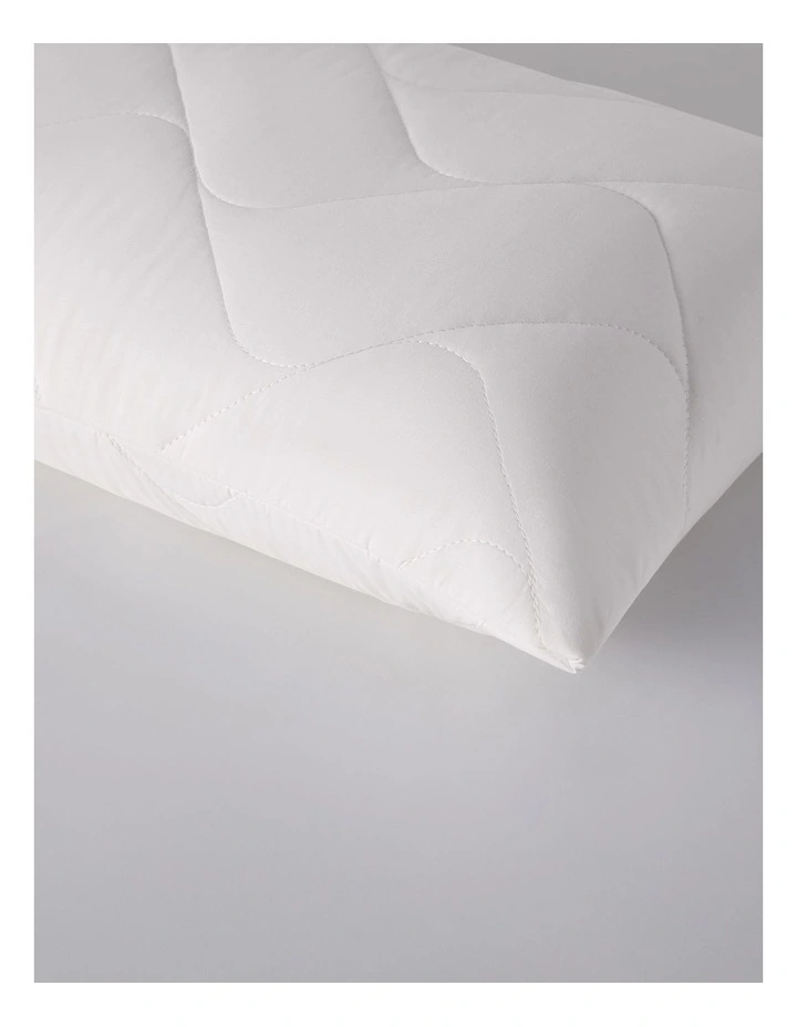Sleep Cool Wool + Cotton Pillow Protector in White image 3