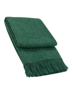 Brighton Throw Blanket in Emerald Green