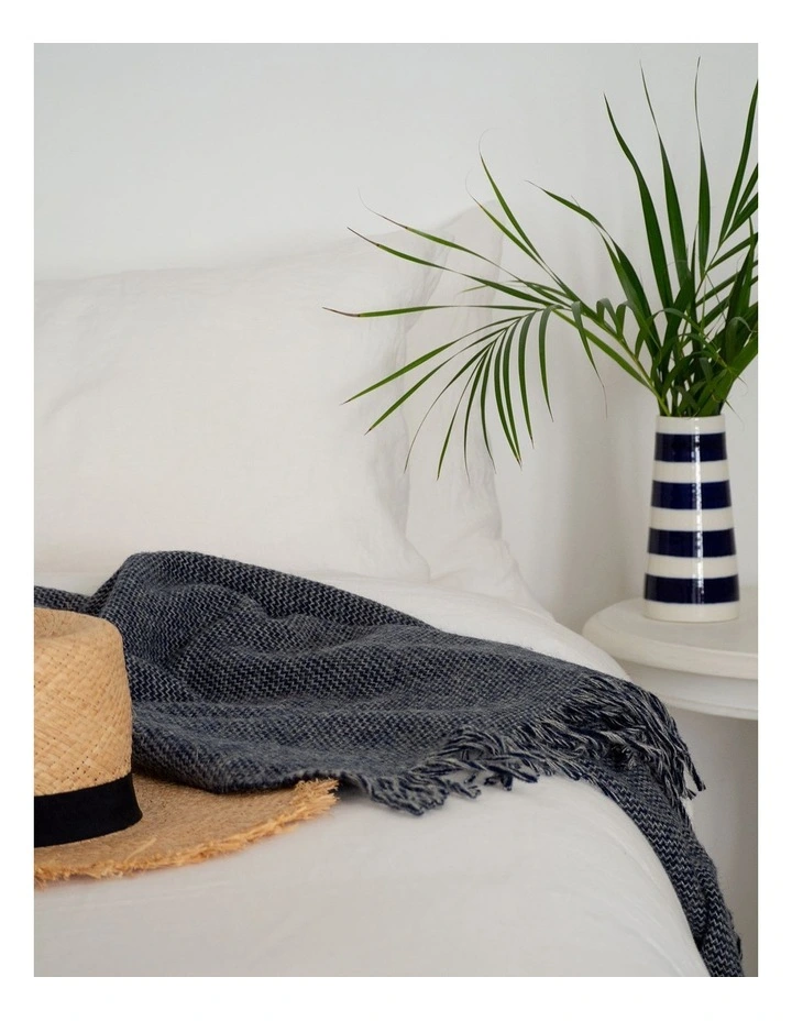 Cambridge Throw Blanket in Navy image 2