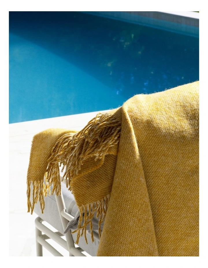 Cambridge Throw Blanket in Mustard image 2