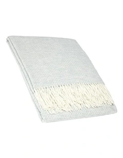Chiswick Throw Blanket in Light Grey