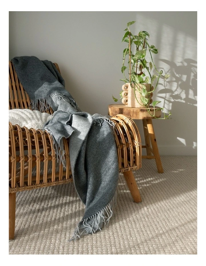 Chiswick Throw Blanket in Charcoal image 2