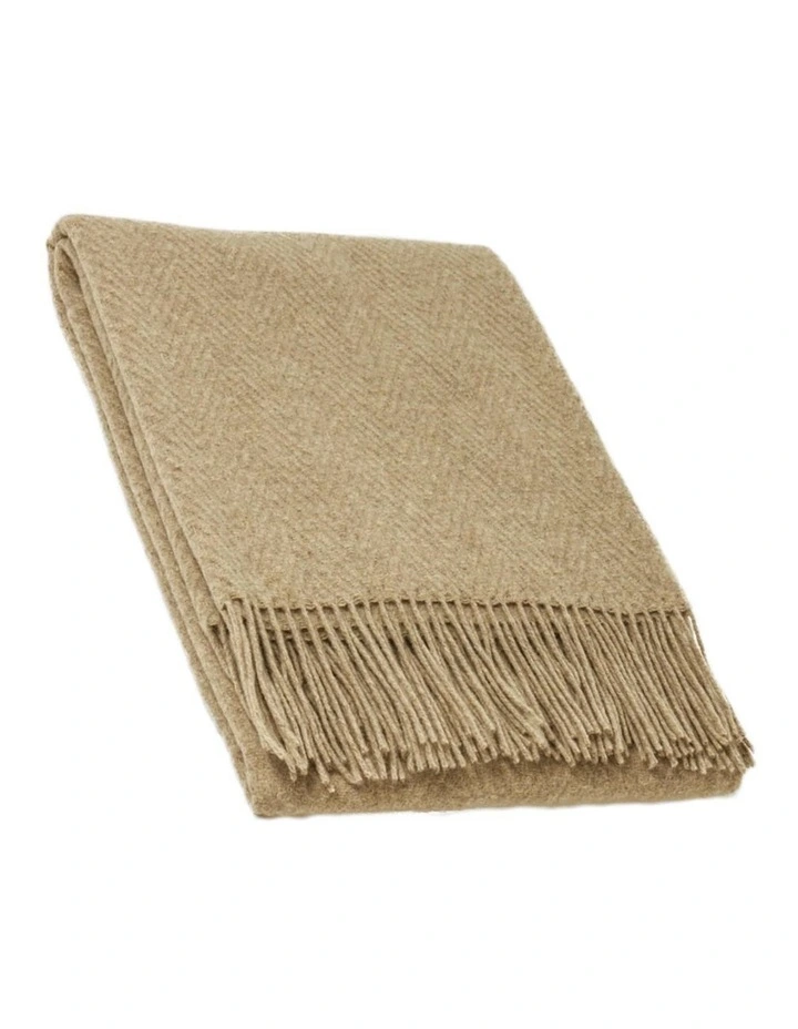 Hampton Throw Blanket in Camel image 1