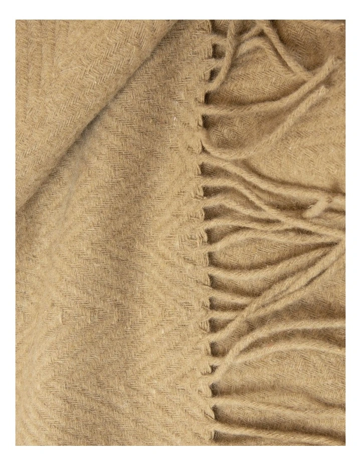 Hampton Throw Blanket in Camel image 3