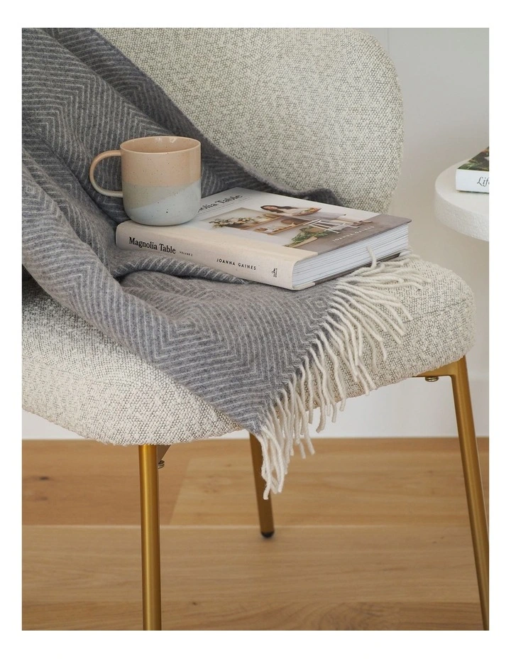 Hampton Throw Blanket in Light Grey image 4