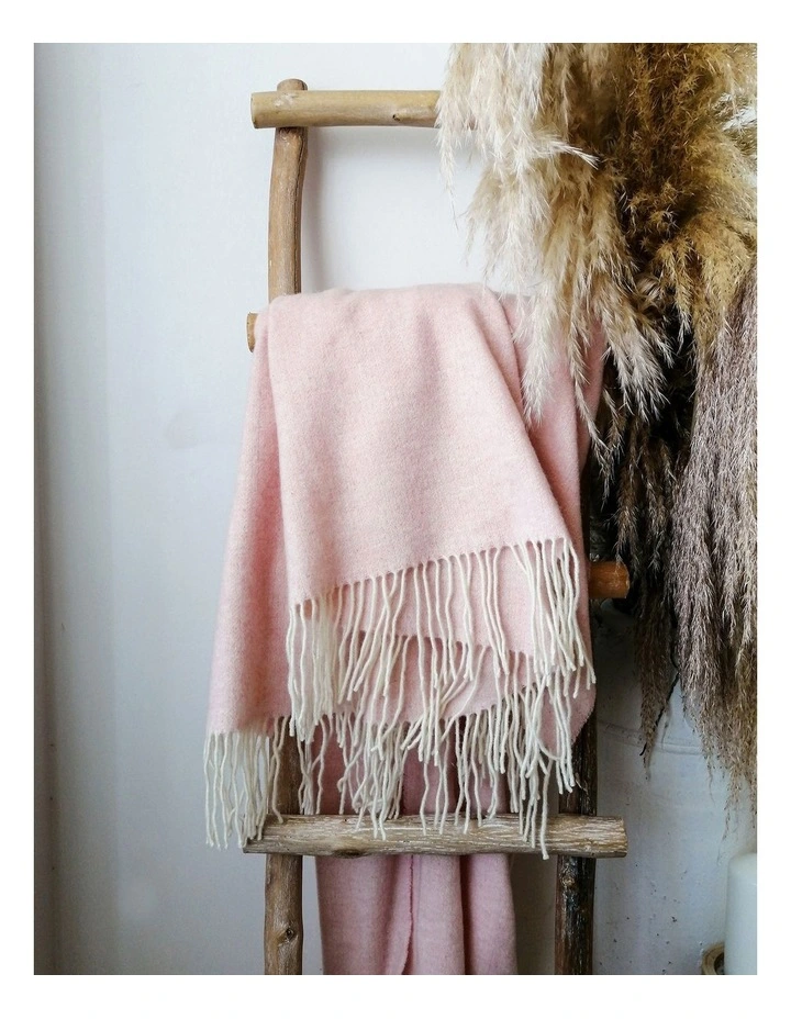 Kensington Throw Blanket in Blush image 2
