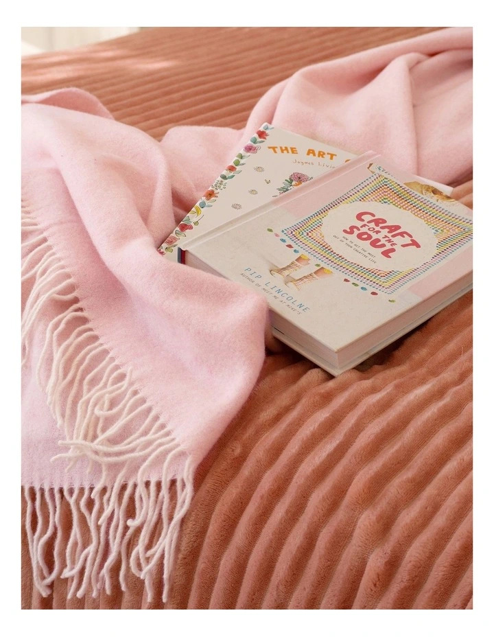 Kensington Throw Blanket in Blush image 4