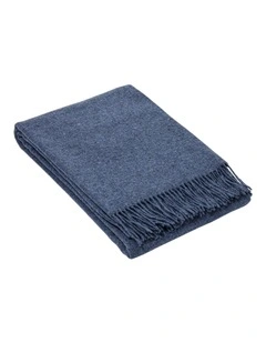 Oxford Throw Blanket in Navy