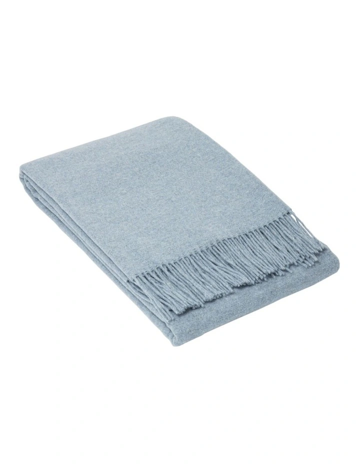 Oxford Throw Blanket in Sky Blue image 1