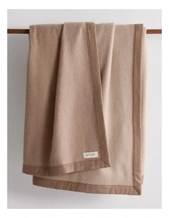 Henley Australian Merino Luxury Wool Blanket in Brown