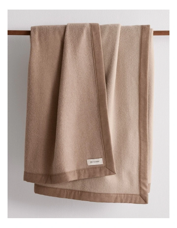 Henley Australian Merino Luxury Wool Blanket in Brown image 1