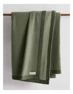 Henley Australian Merino Luxury Wool Blanket in Green