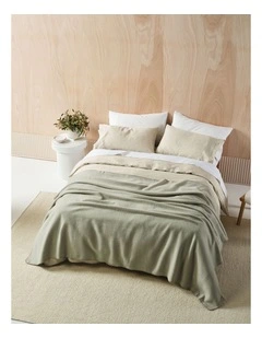 Wool Blanket in Seafoam