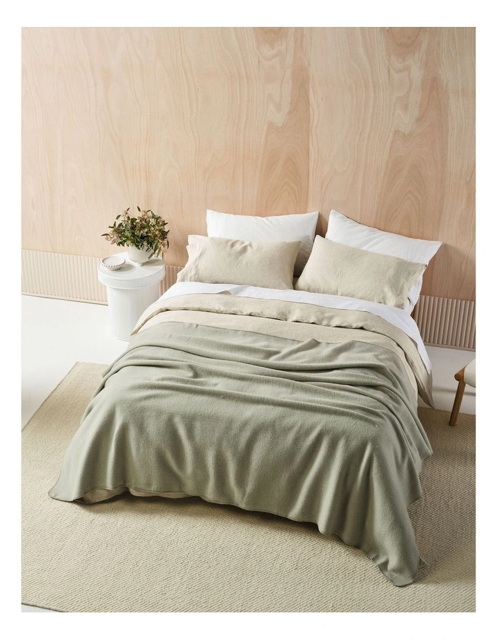 Wool Blanket in Seafoam image 1